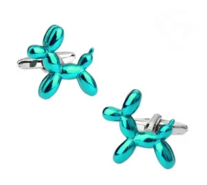 Green Balloon Dog Cufflinks