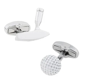 Golf Ball & Club Cufflinks