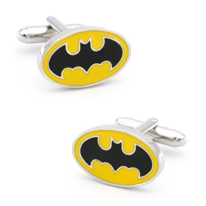 Batman Logo Yellow Cufflinks
