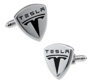 Tesla Silver Cufflinks