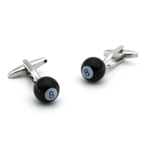 Pool Billiards 8-Ball Cufflinks