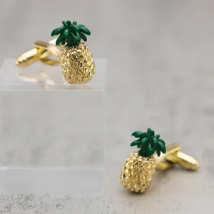 Gold Pineapple Cufflinks