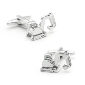 Silver Excavator Cufflinks