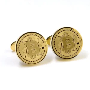 Bitcoin Cufflinks Gold & Silver