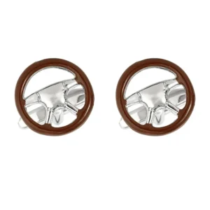 Classic Wooden Steering Wheel Cufflinks