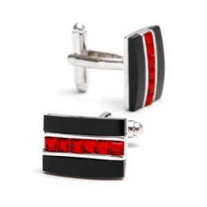Luxury Red Crystal Cufflinks