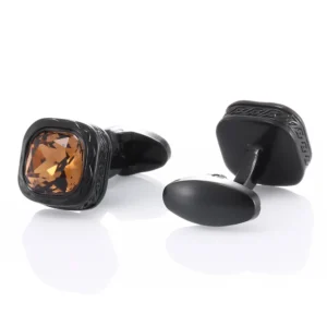 Luxury Black Copper Stone Cufflinks