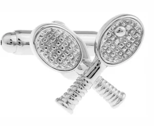 Silver Tennis Racket Cufflinks