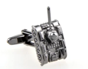 Tank Cufflinks Silver or Black