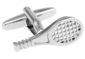 Silver Tennis Racket Cufflinks